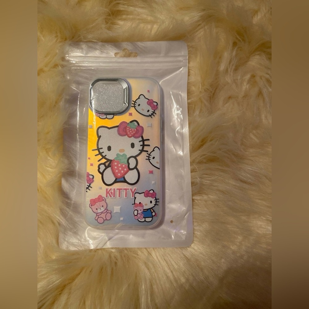Hello Kitty iPhone 15 Phone Case - Pink and White
